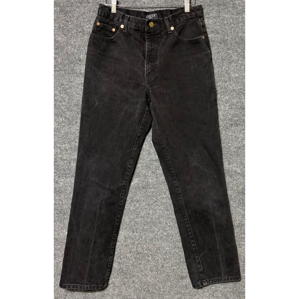 Vintage Guess Jeans Men's 31x30 90s Y2K Relaxed Straight Fit Black‎ Style AST001